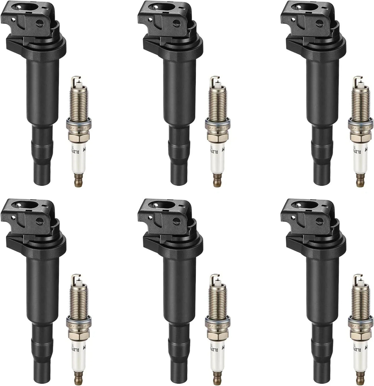 Set of 6 Ignition Coils and Spark Plugs for BMW 3 5 Series