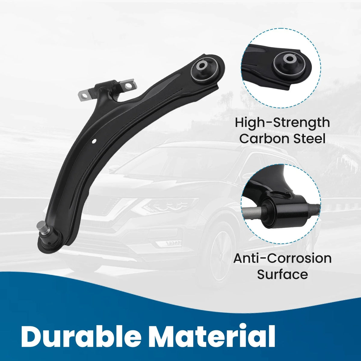 Front Left Control Arm w/ Ball Joint for Nissan Rogue (2008-2015)