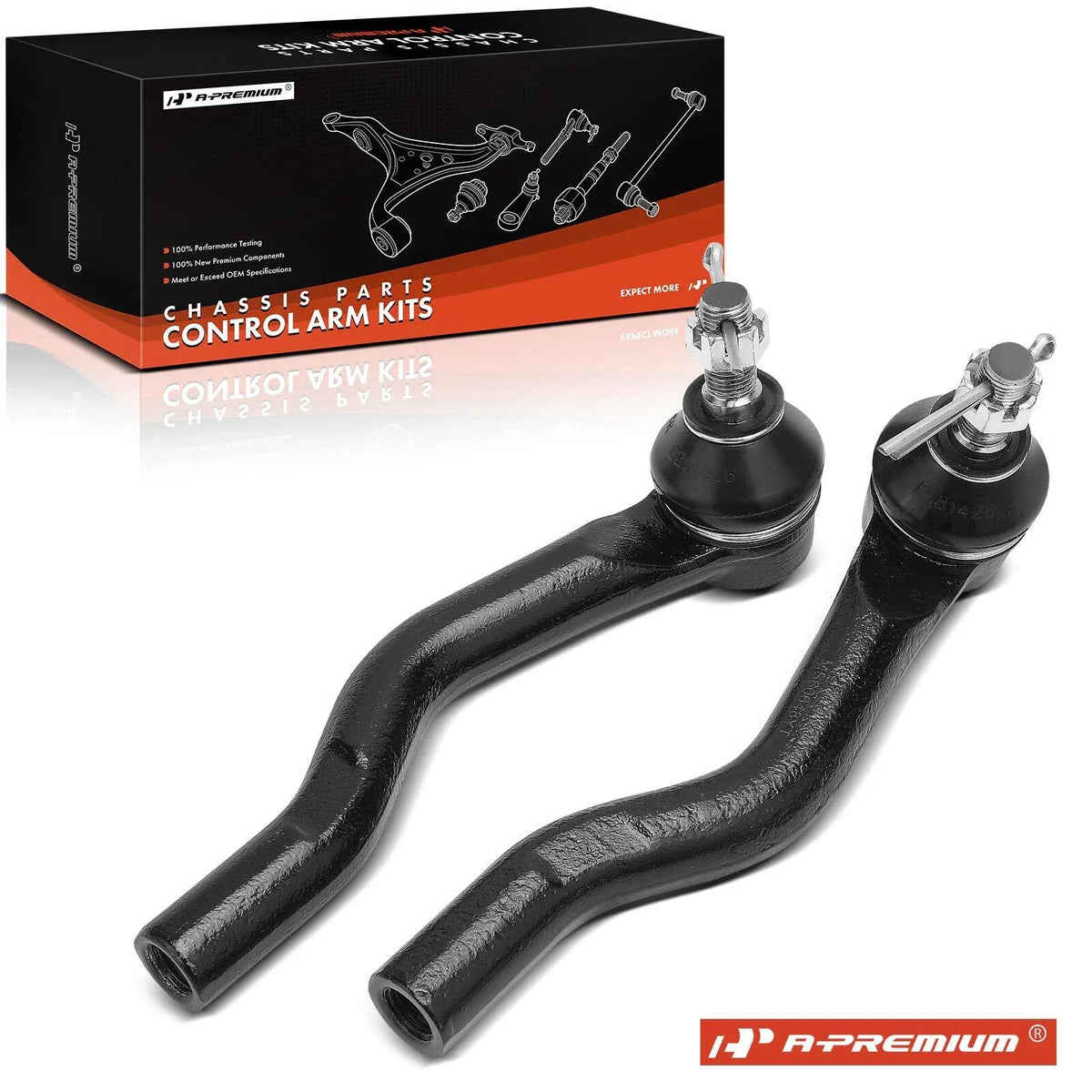 2X Front Outer Tie Rod Ends for Honda Crosstour (2012–2015)