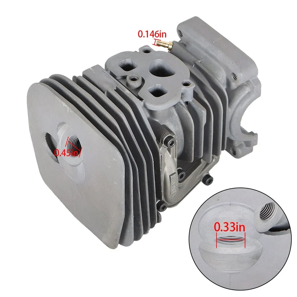47MM Cylinder Head Piston Kit for Husqvarna 455 460 455E Chainsaws