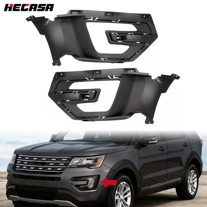 Fog Light Bezel Cover Trim Set for 2016-2017 Ford Explorer Front Bumper
