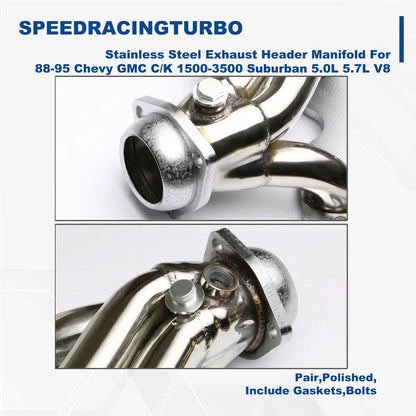 Header Exhaust Manifold for Chevy GMC C/K 1500-3500 Suburban (88-95)