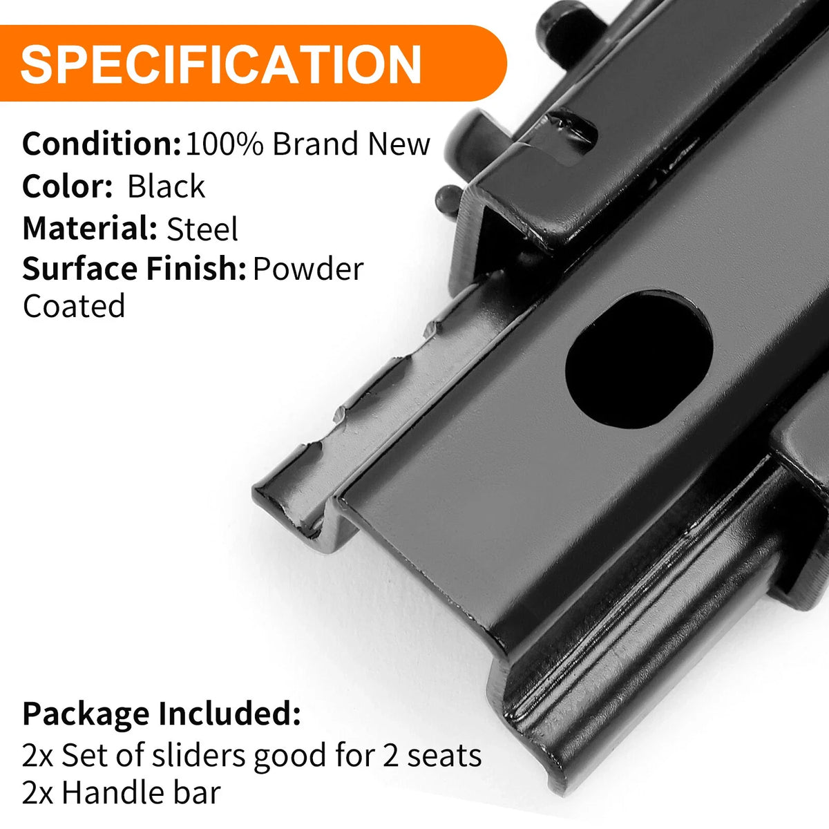 Dual Lock Seat Sliders Track Assembly - 2X Universal Bracket Rails