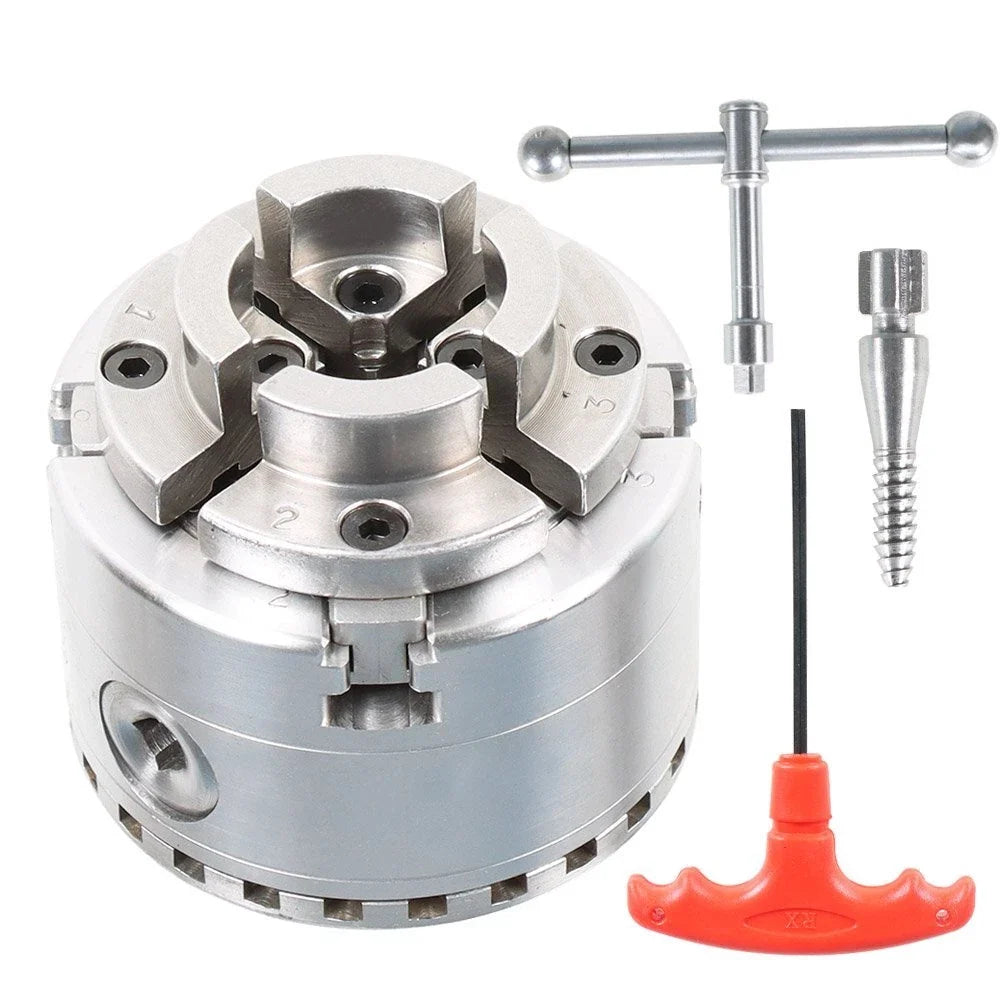 Self-Centering 4-Jaw Lathe Chuck 2.75" (1" x 8TPI) for Lathes