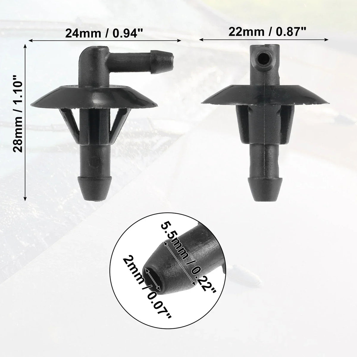 Windshield Wiper Washer Nozzle for Sprinter 2500 Dodge (2002-2018)