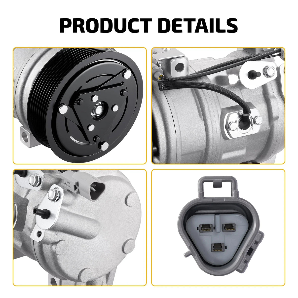 A/C Compressor with Clutch for Toyota Sequoia (2008–2022)