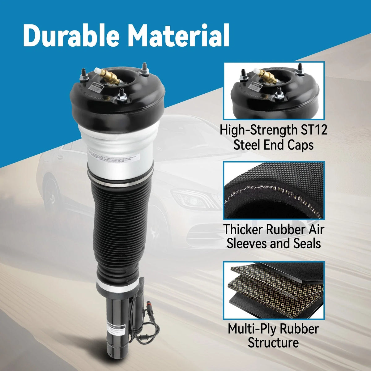 Air Suspension Struts Shocks Set of 2 for Mercedes Benz