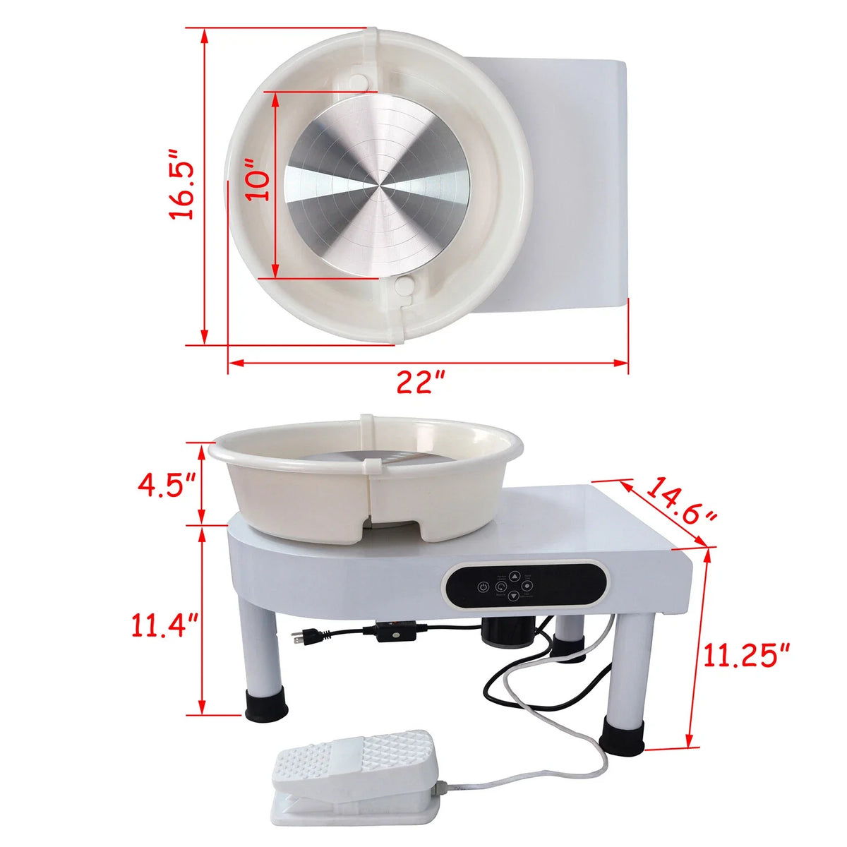Ceramic Forming Pottery Wheel 350W with LED Screen