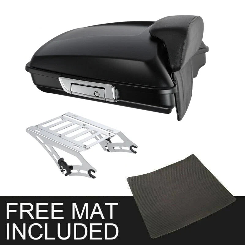 Trunk Backrest Mount Rack Matte Razor for Harley Touring 2014-2026
