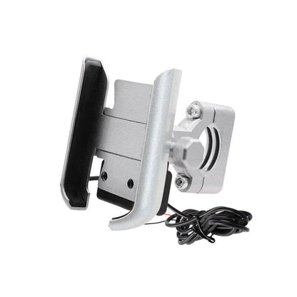 Handlebar Mirror Base Mount for Motorcycles - USB Charging Capability