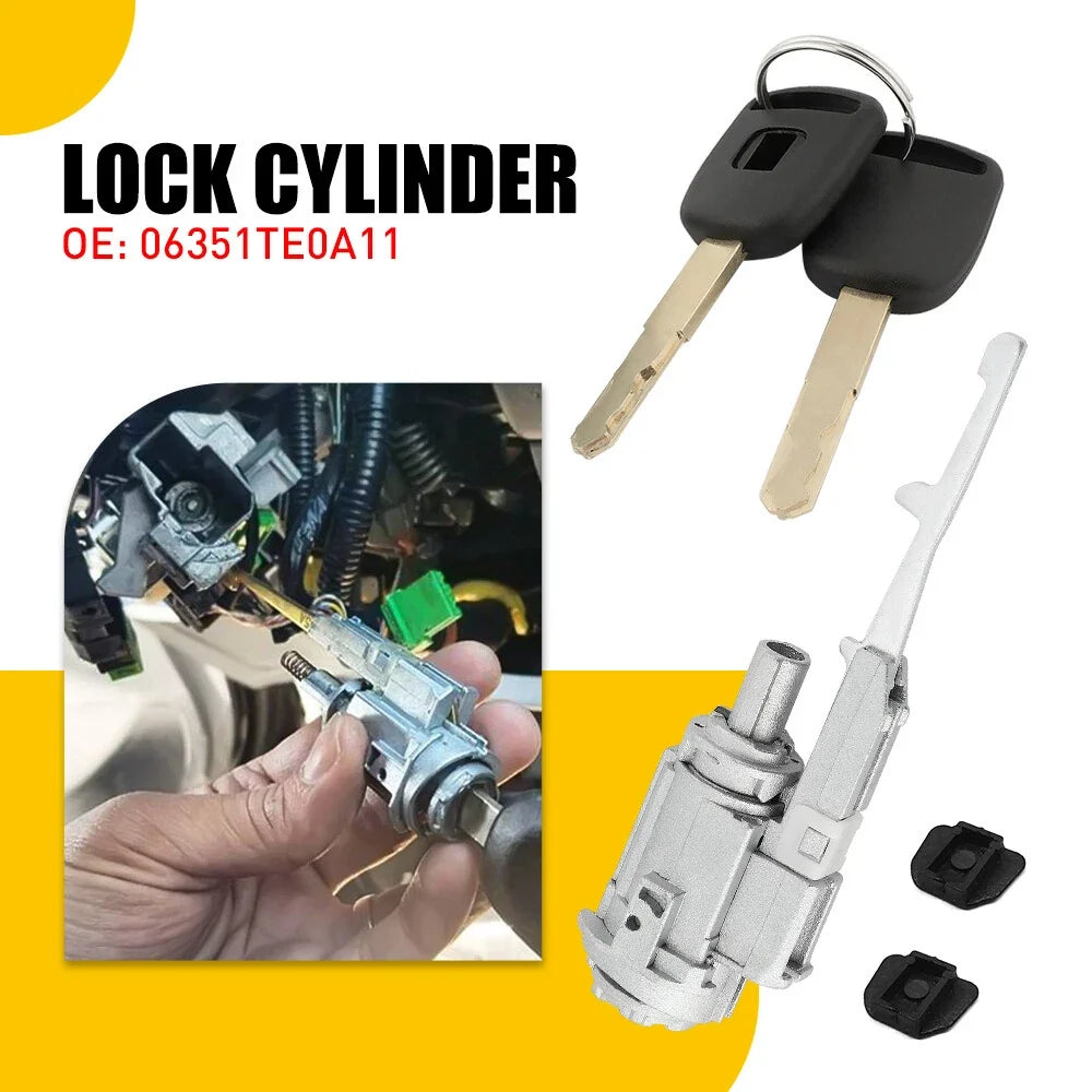 Ignition Switch Cylinder Lock for Honda Fit, Acura (2002–2014) 2 Keys