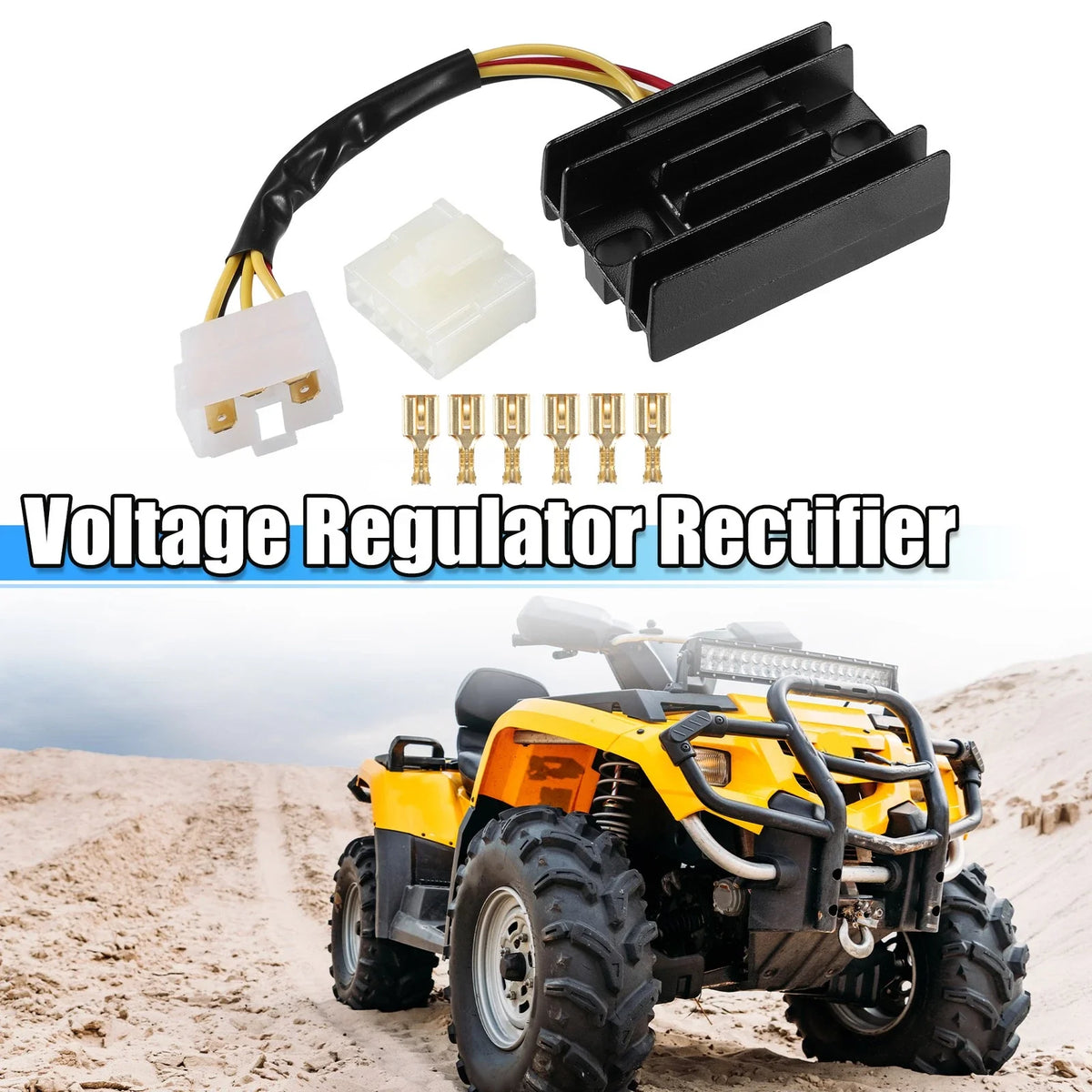 Voltage Regulator Rectifier for Suzuki ATV (Metal Plastic Rubber)