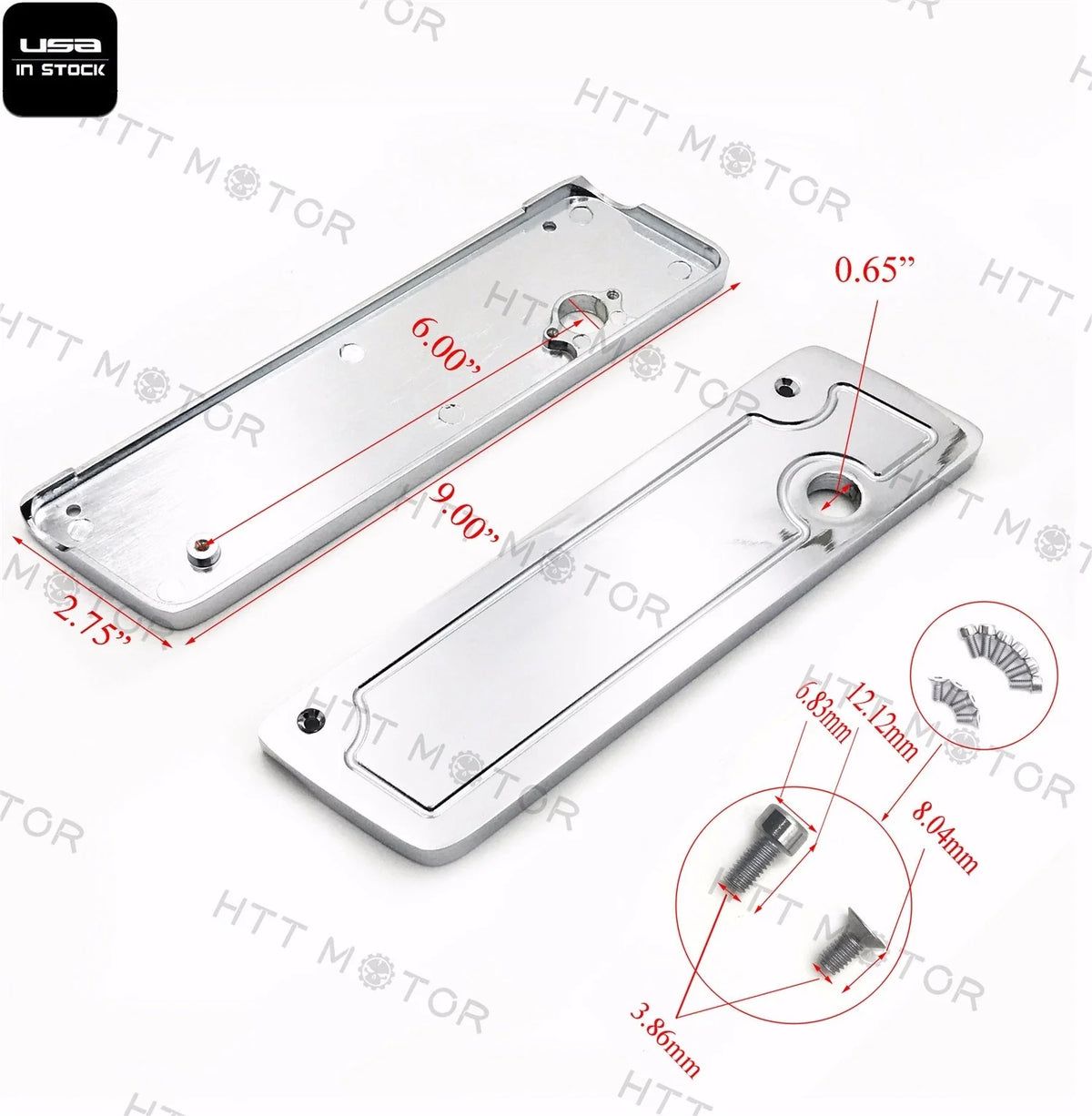 Chrome Saddlebag Latch Cover Set for Harley Hard Touring 2014-2023