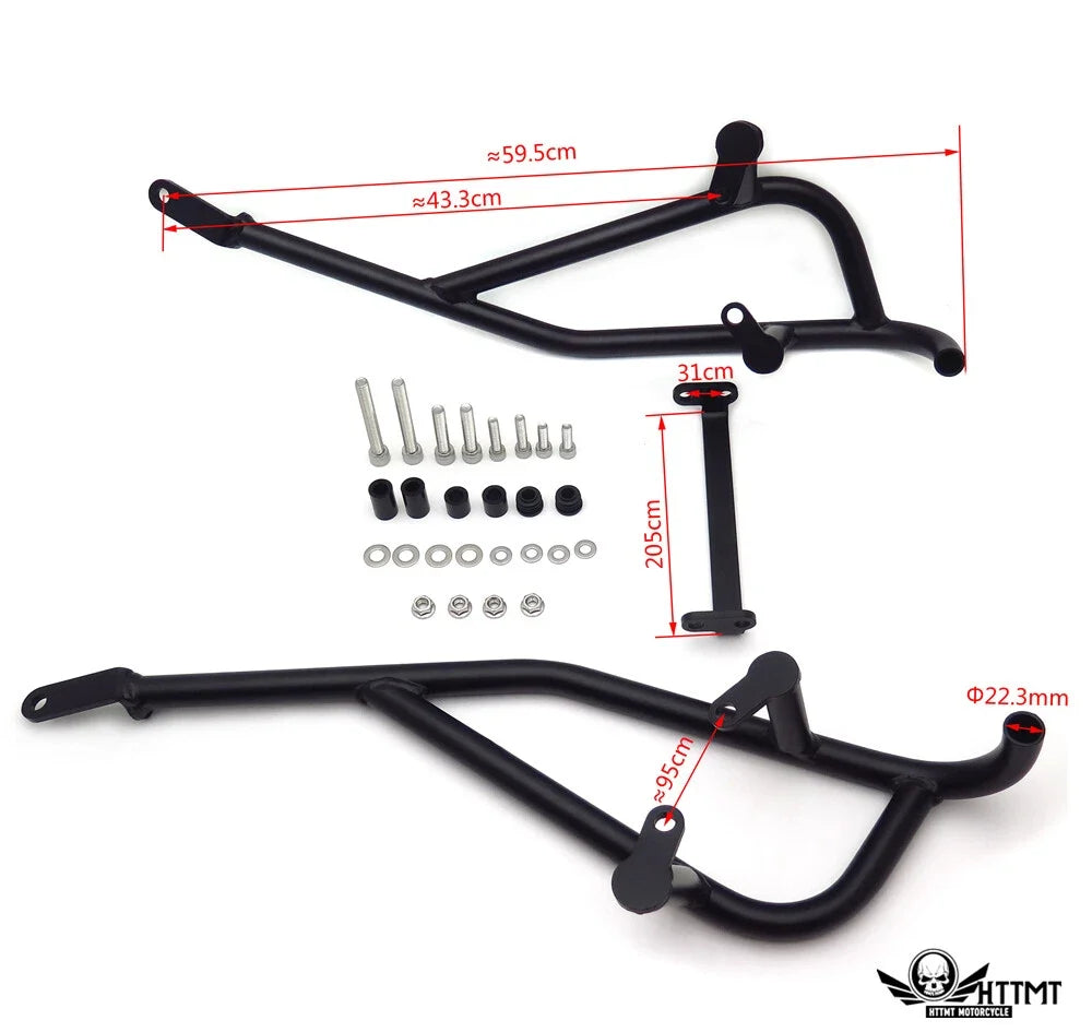 Black Bumper Protector Bars for KTM Duke 790 (2018–2019)