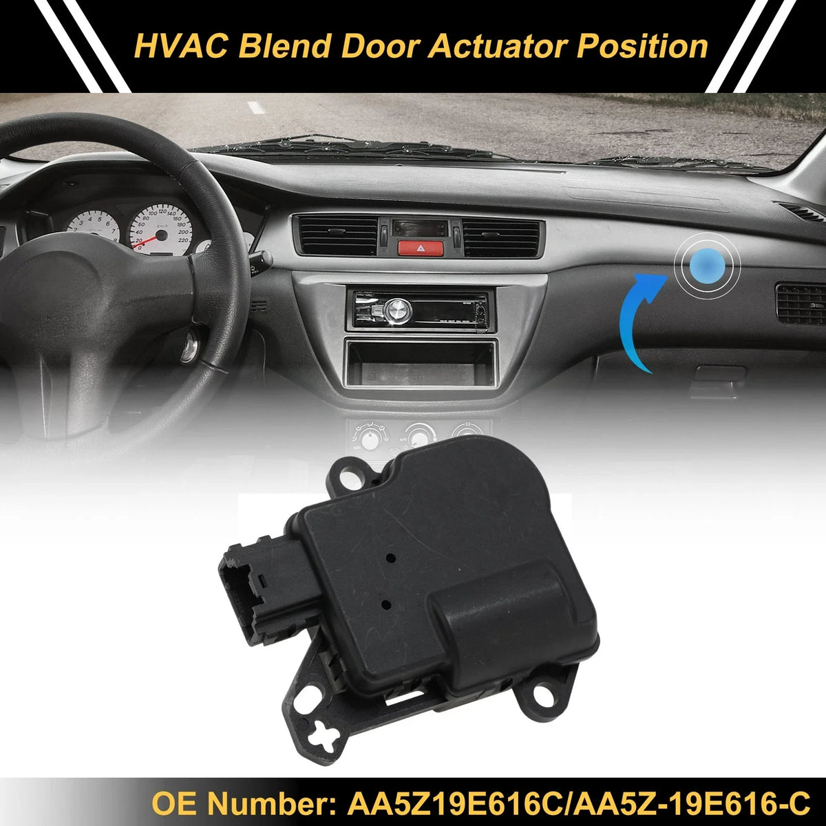 HVAC Heater Blend Door Actuator for Ford Explorer (2011–2017) No.AA5Z19E616C