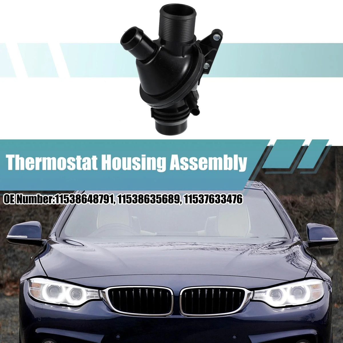 Engine Coolant Thermostat Housing Assembly for BMW X1 (2012–2017) 11538648791