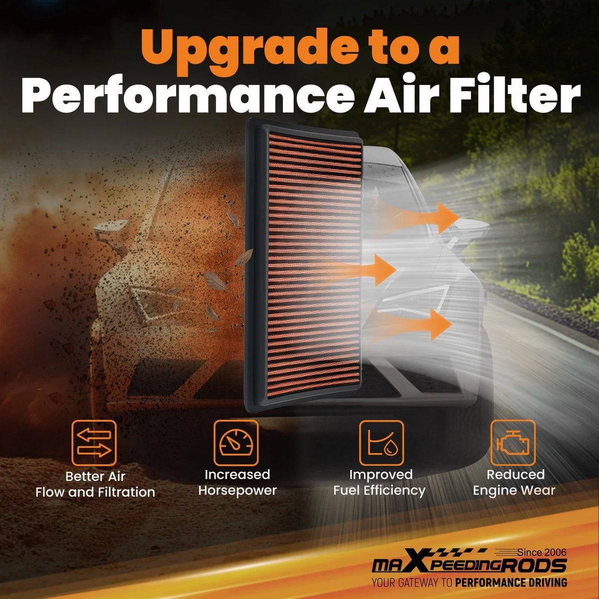2010-2012 Ford Fusion 3.5L High Flow Engine Air Filter