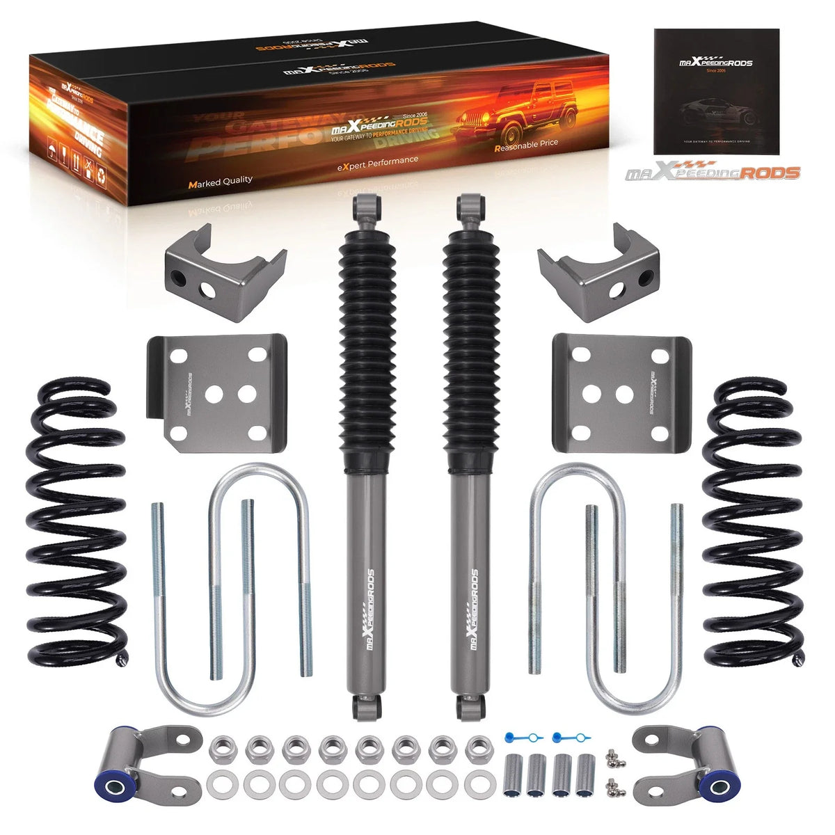 3" Front 5" Rear Suspension Drop Kit with Shocks for Ford F-150 (2015–2020)