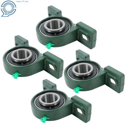 Set of 4 UCP208-24 Pillow Block Bearings for 2-Bolt Solid Base (Self-Aligning)