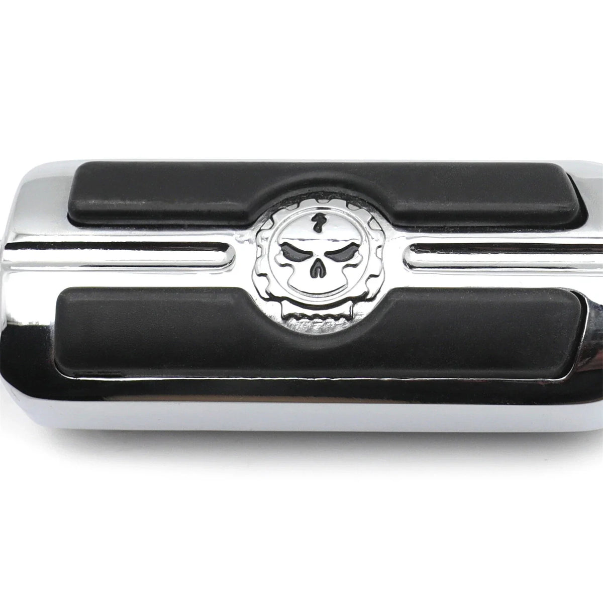 Adjustable Chrome Skull Foot Peg for 1.25" Engine Guard