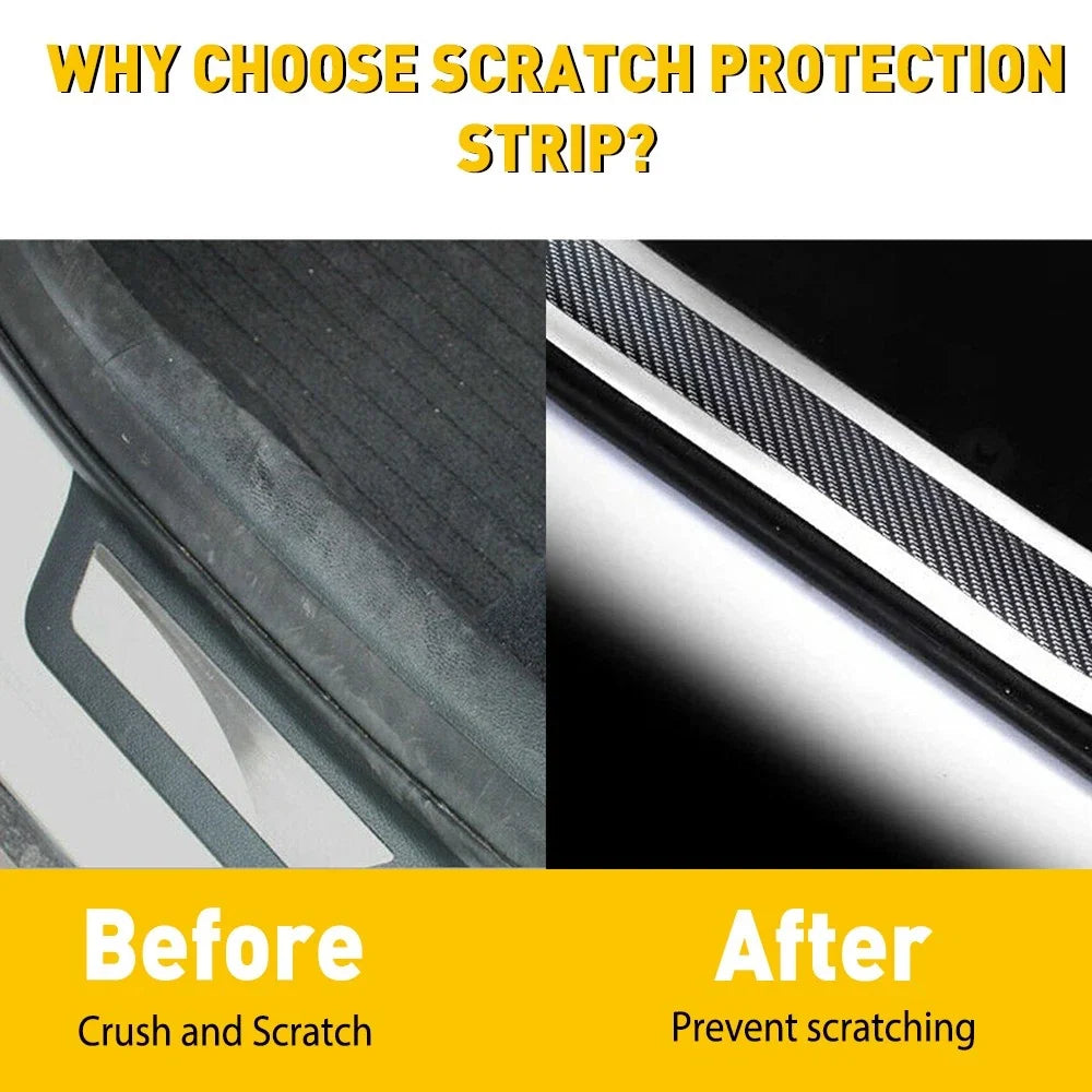 4ft Carbon Fiber Door Sill Protector Tape for Universal Applications