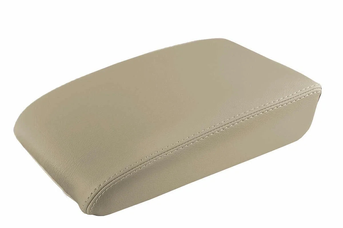 Leather Console Lid Pull Over Cover for Volkswagen Tiguan (2009–2017) Beige