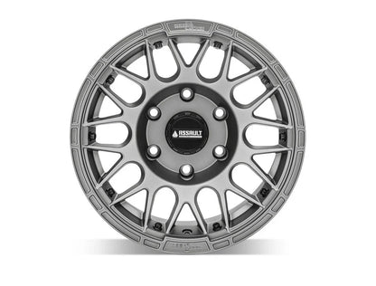 Matte Titanium 7" Hellfire Wheels for Assault Industries 2015-2023