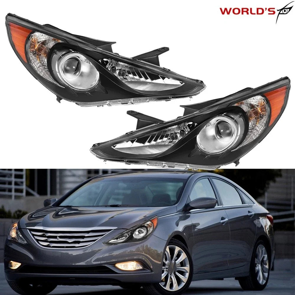 Black Amber Corner Headlights for Hyundai Sonata (2011–2014)