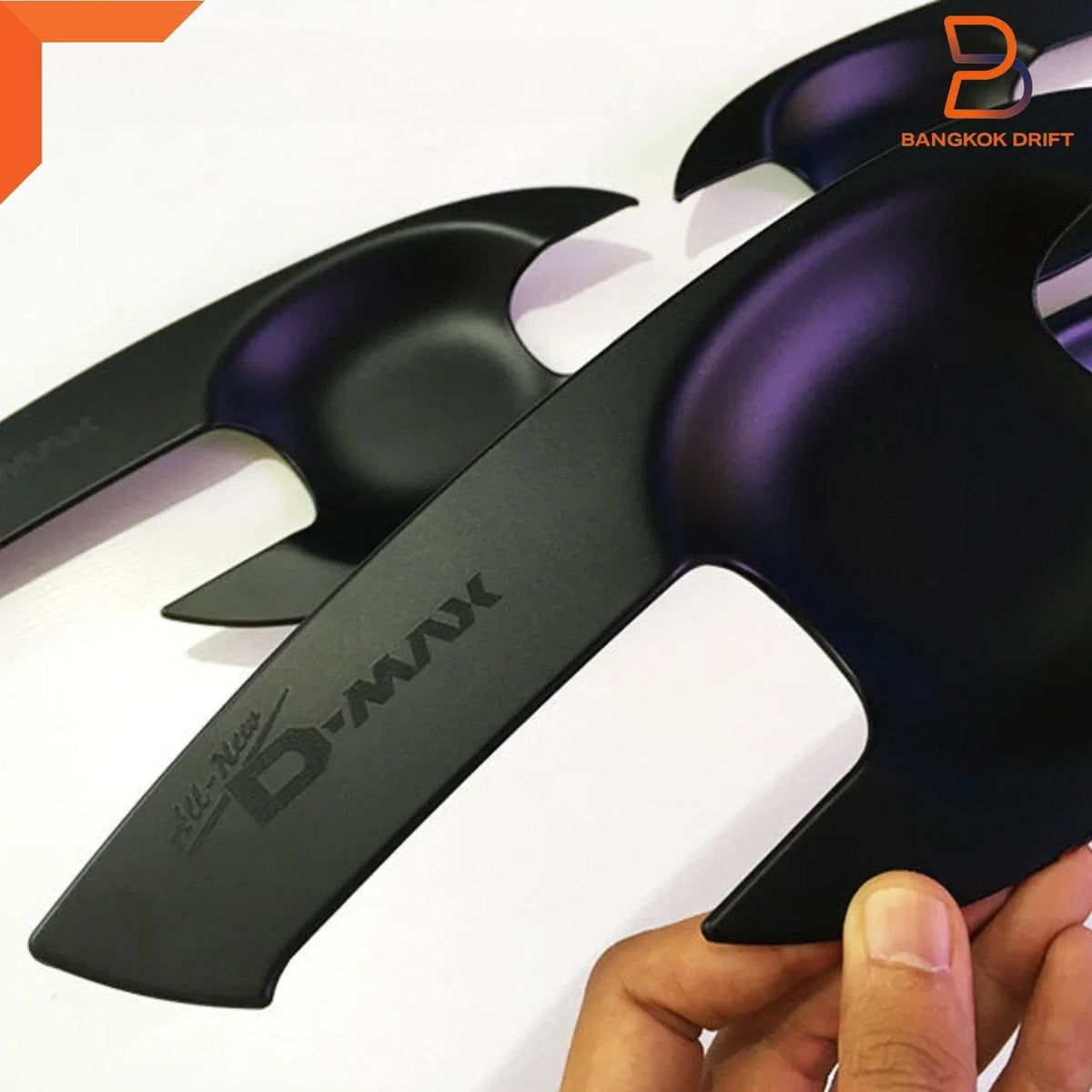 Matte Black Door Handle Cover Inserts for Isuzu D-Max Ute 2012-2019