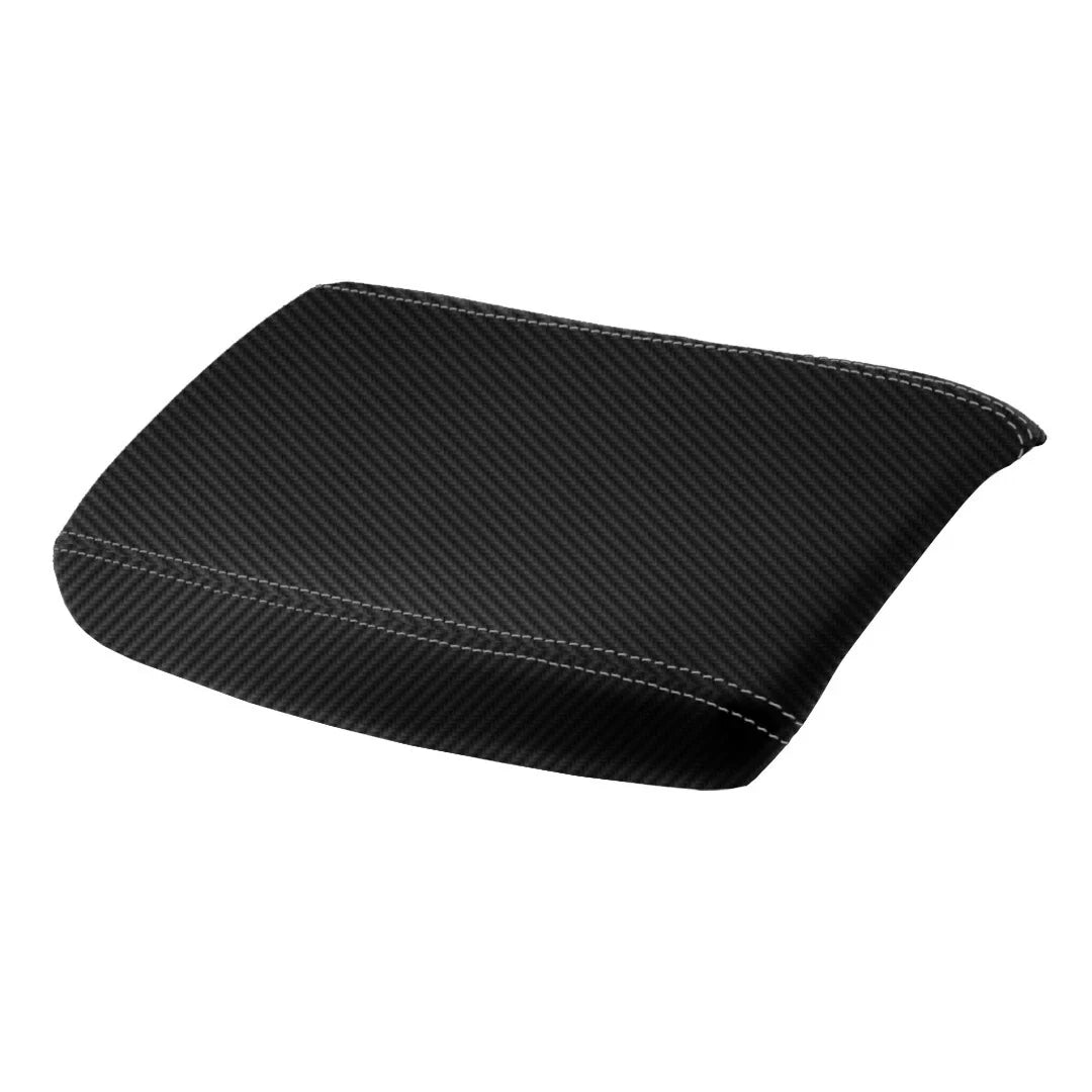 Console Armrest Cover for Corvette C5 (1997–2004) Carbon Fiber Gray Stitch