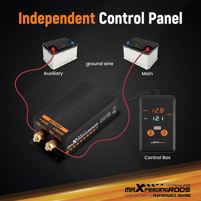 12/24V Dual Battery Controller 300A for All Car Truck SUV Models