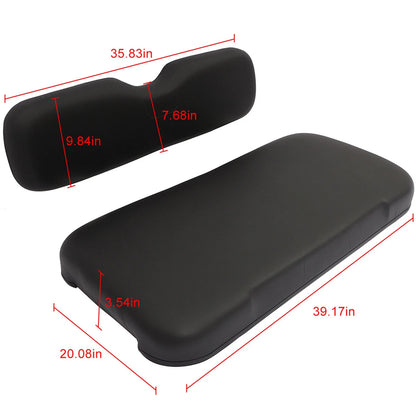 Seat Cushion Set for EZGO Golf Cart (Black)