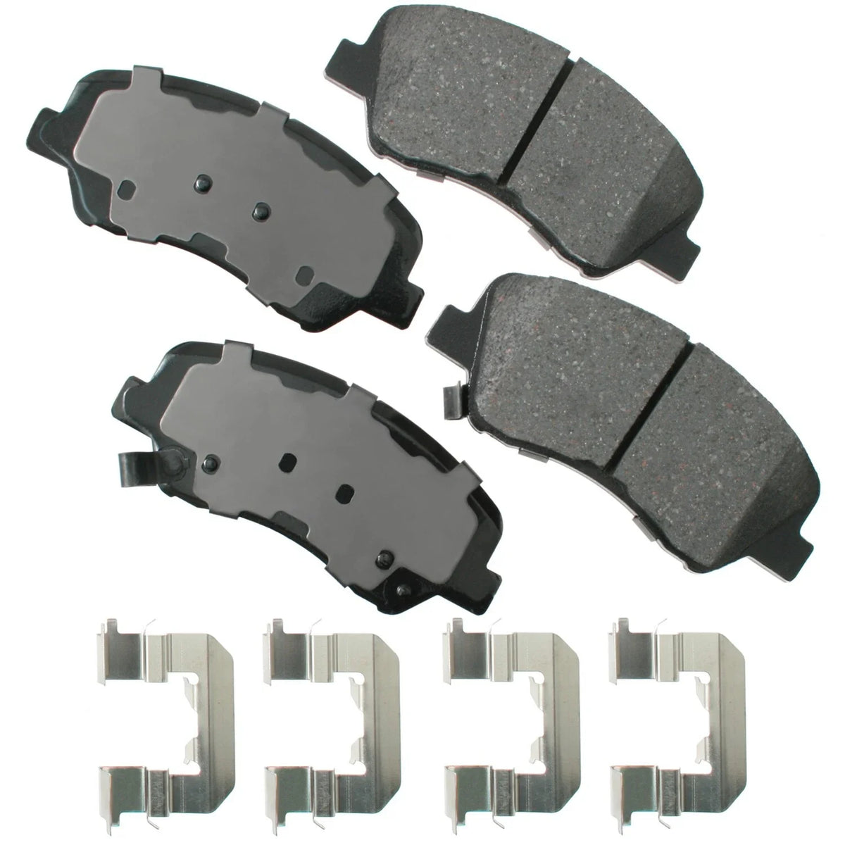 Front Disc Brake Pads Set of 4 Akebono ProACT ACT1593 for Hyundai Accent Kia Rio (2012–2016)