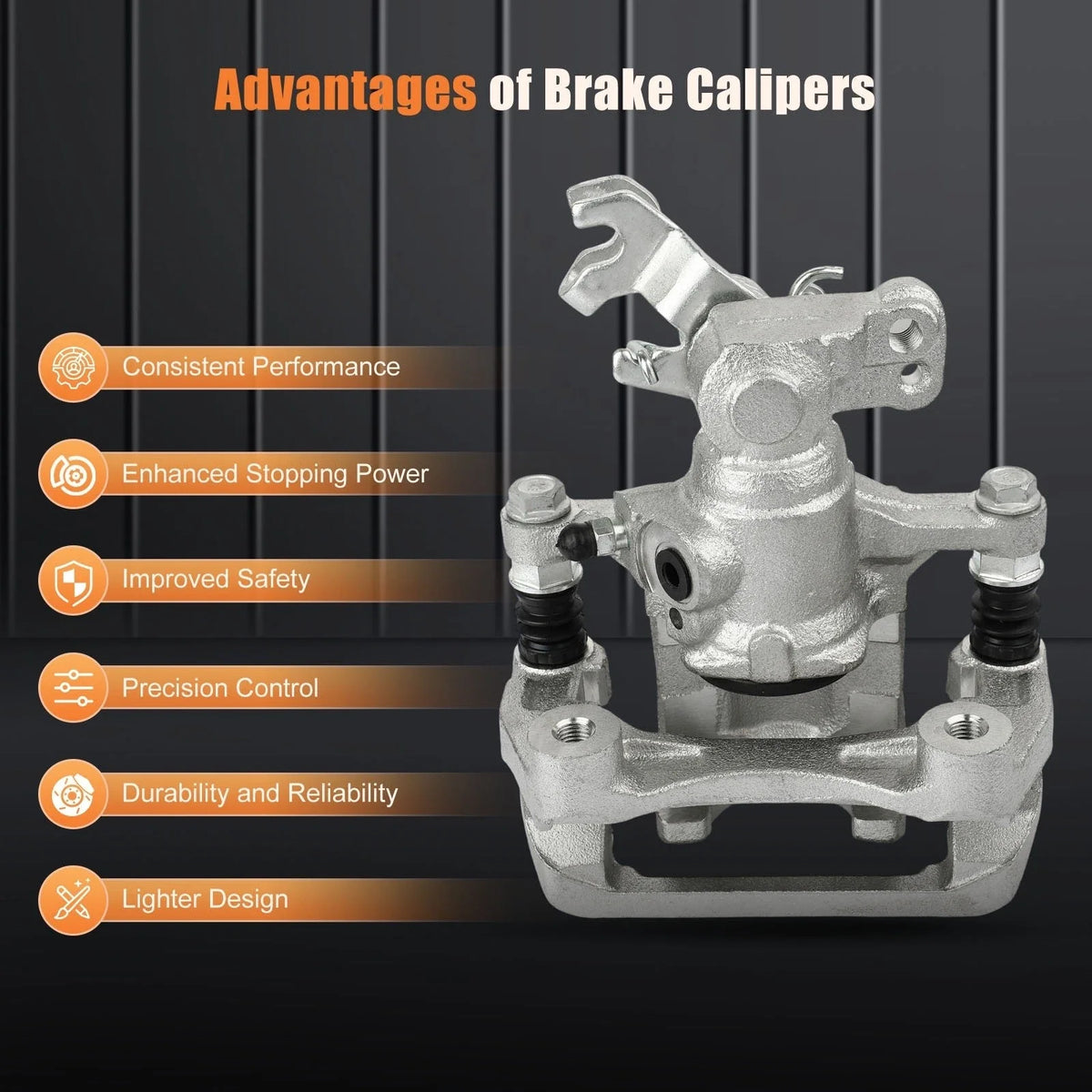 Caliper Assembly with Bracket Pads for Lincoln MKZ, Ford Fusion 2006-2012