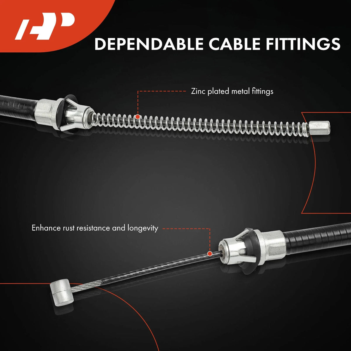 Rear Drum Brake Parking Brake Cable for 1999-2003 Ford Windstar
