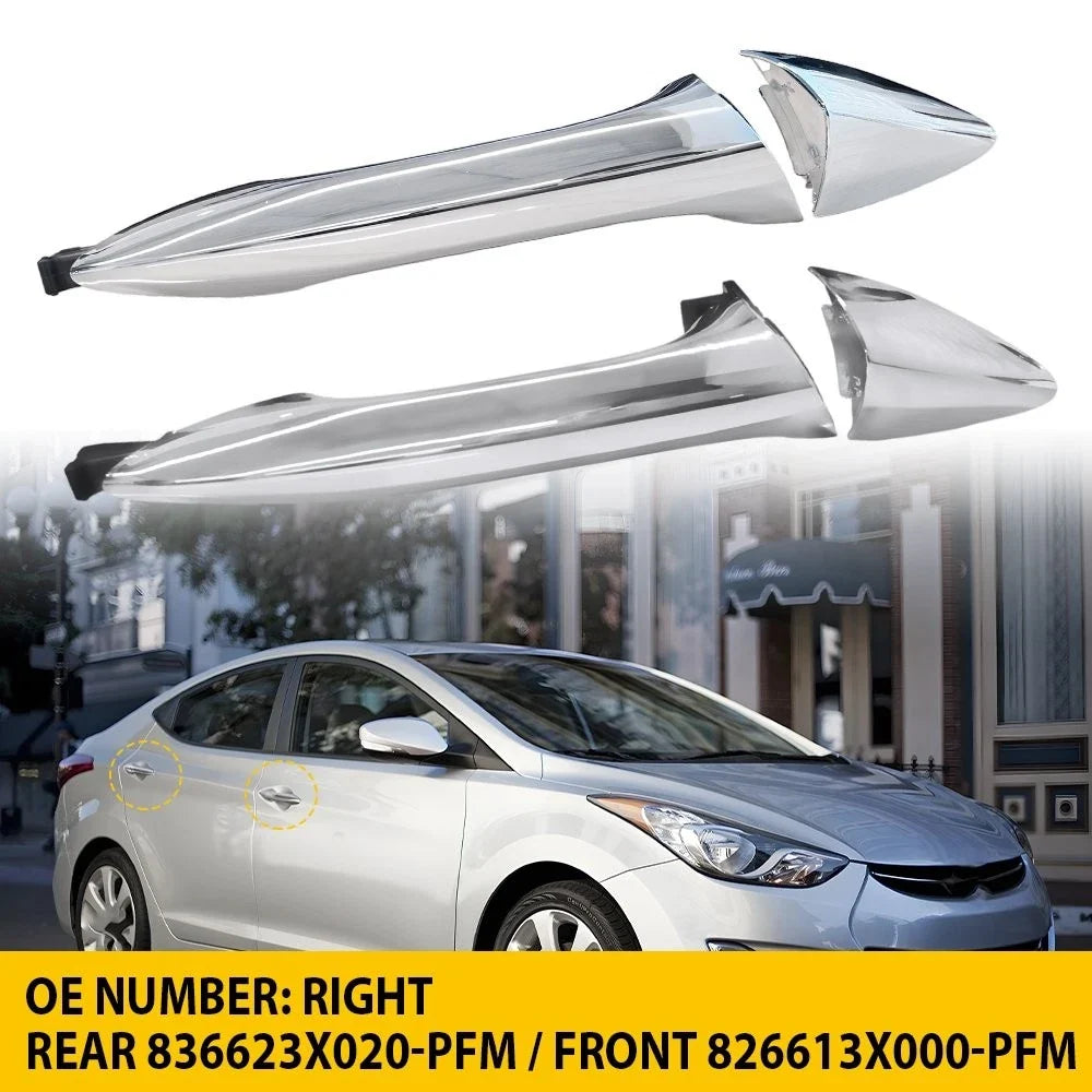Exterior Door Handle for 2011-2016 Hyundai Elantra RH Passenger 2pcs