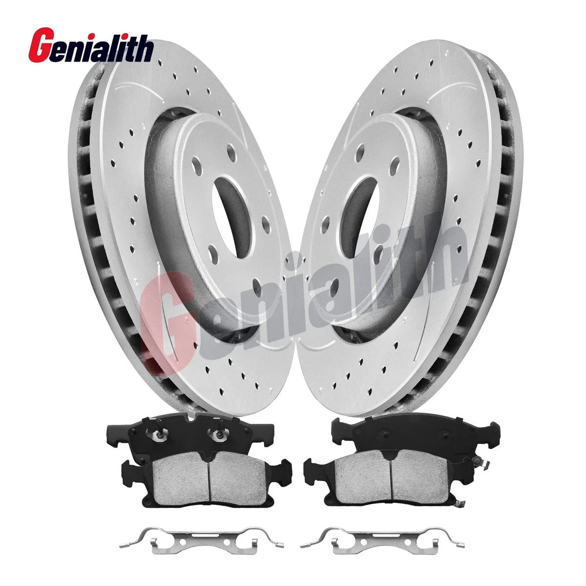 Brake Pads with 330mm Front Drilled Rotors for Grand Cherokee/Durango 2011-2020