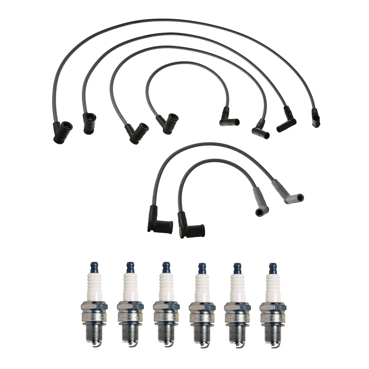 Denso 8mm Wire Set & 6 Iridium Spark Plugs Kit for Mazda B3000 (1994–2006)