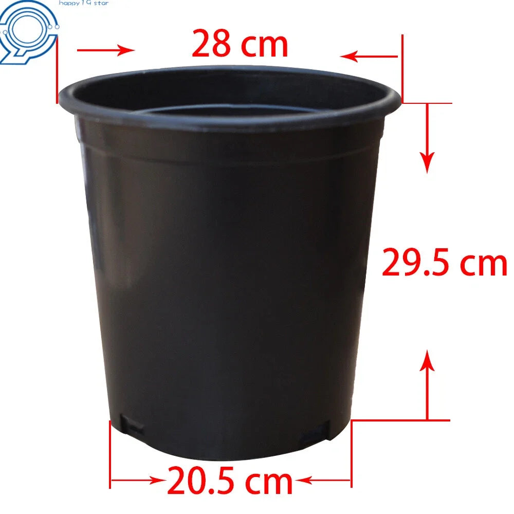Black Nursery Pot Container - 10 Pack, 5 Gallon Size
