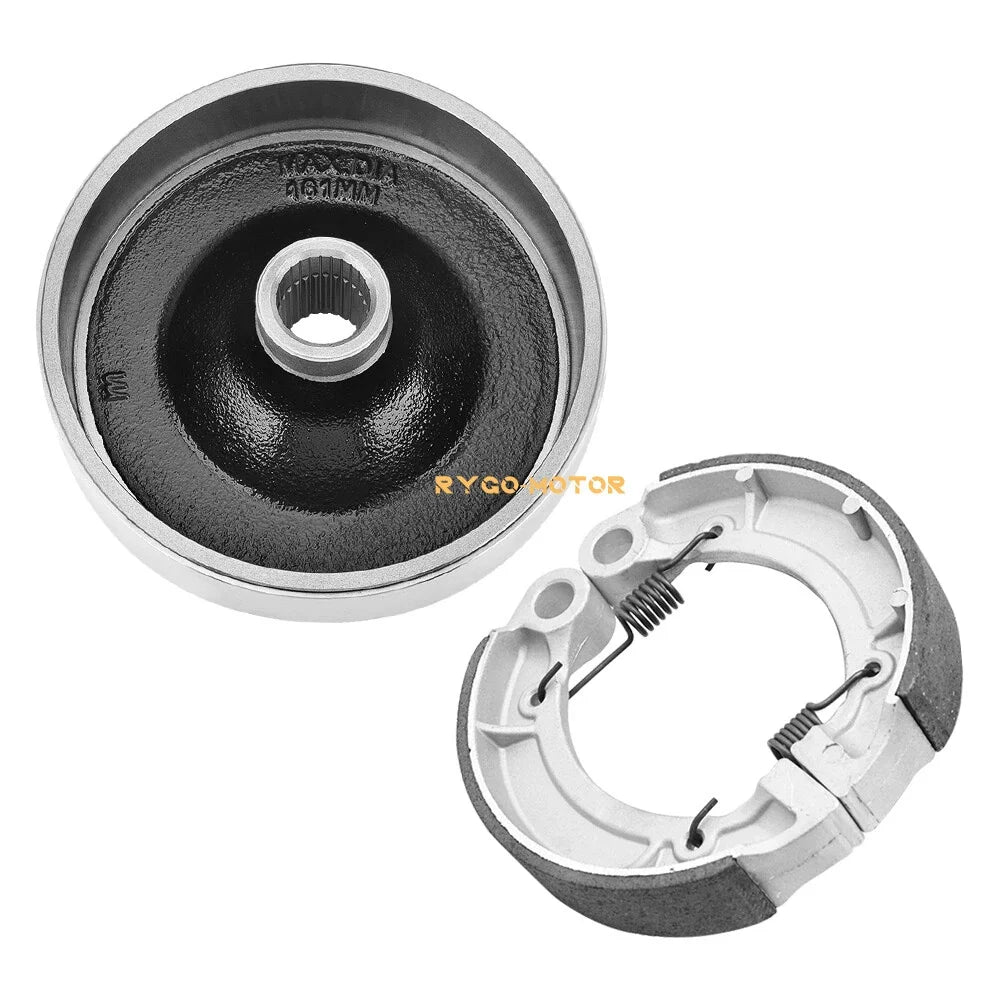 Rear Brake Drum Hub & Shoe for Yamaha Wolverine 350, Grizzly 350 (2006–2014)