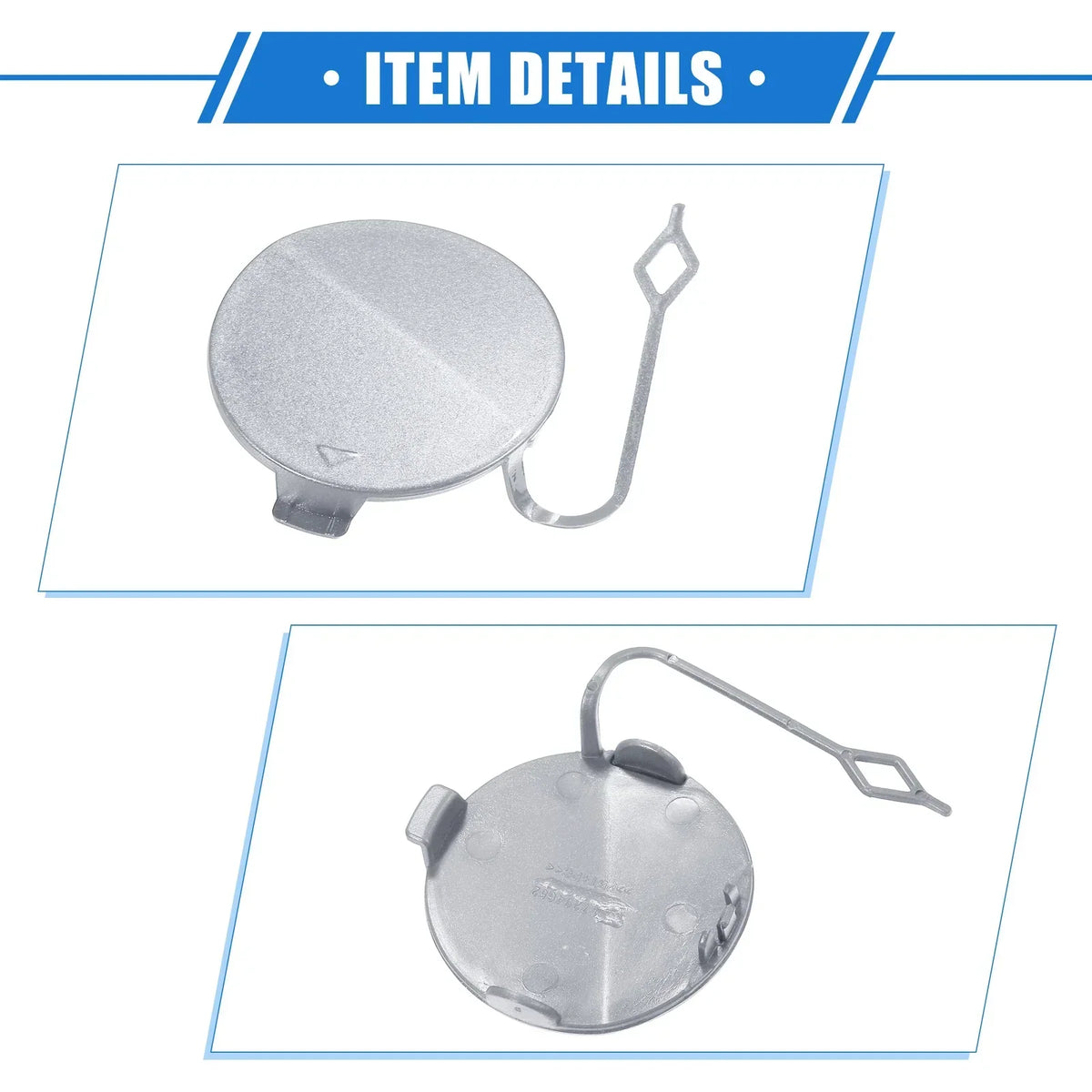 Silver Tone Tow Hook Eye Hole Cover Cap for BMW F32 Front Right