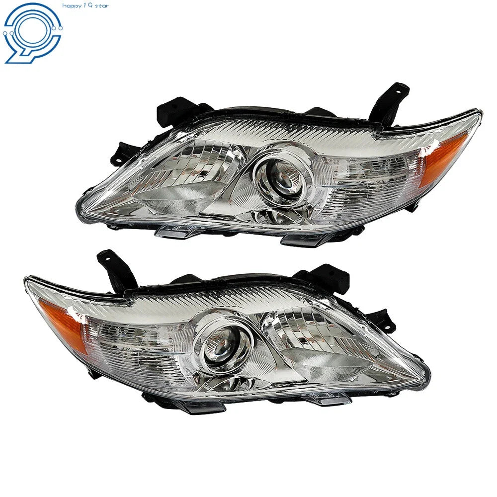Halogen Reflector Headlights Set for 2010-2011 Toyota Camry Left & Right