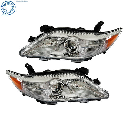 Halogen Reflector Headlights Set for 2010-2011 Toyota Camry Left & Right