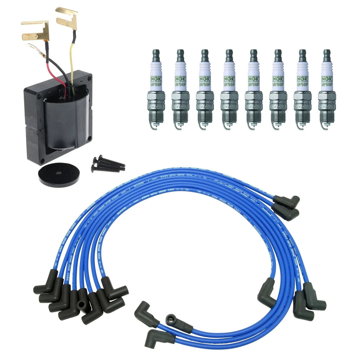 Set of 8 Hitachi Ignition Coils & NGK Spark Plugs for C2500 V30 V8