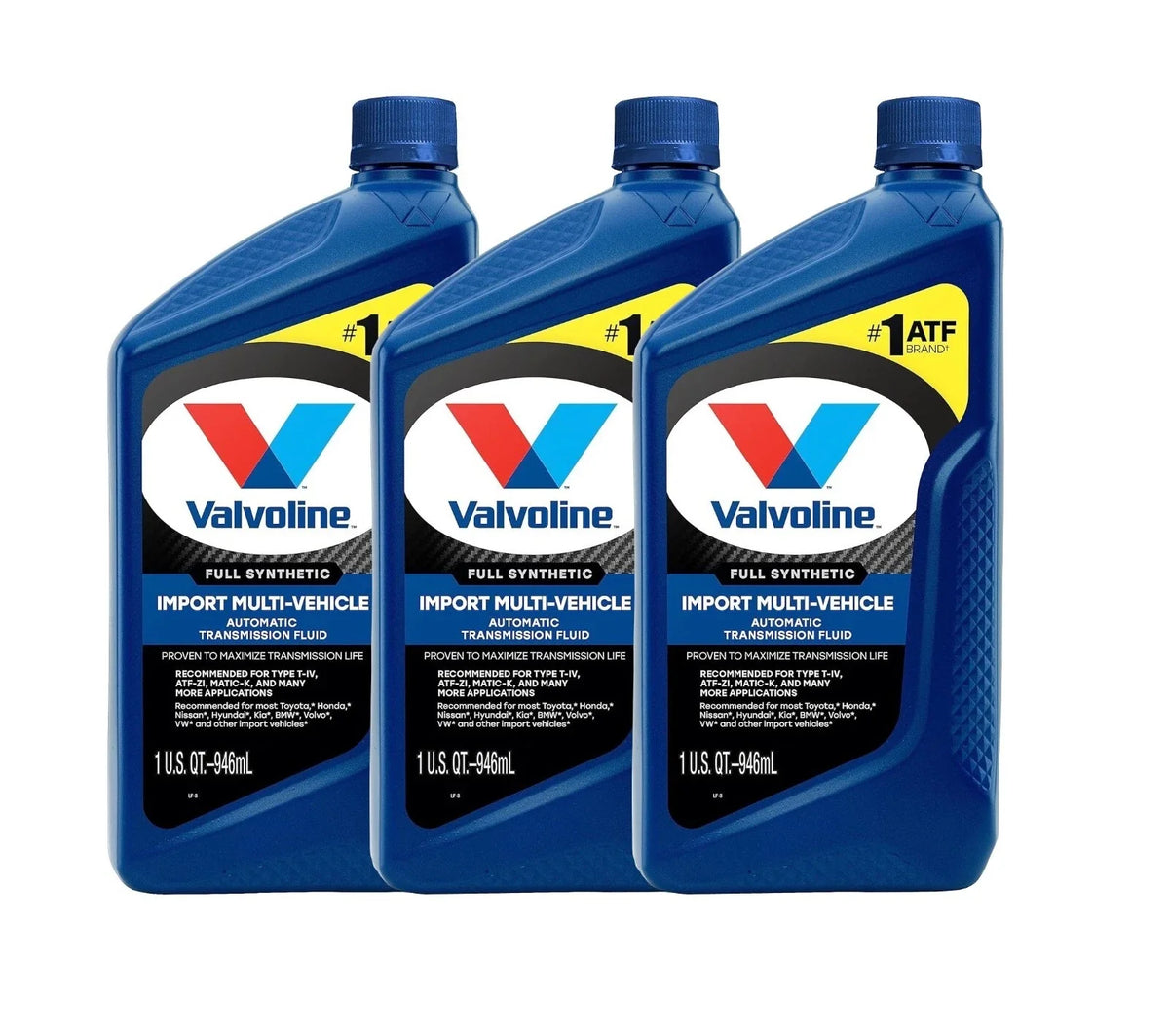 3 Quarts Full Synthetic ATF Auto Trans Fluid for Multi-Vehicle (Various)
