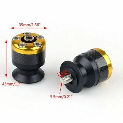 CNC Carbon Fiber Swingarm Sliders Spools for Universal Motorcycle (6mm)