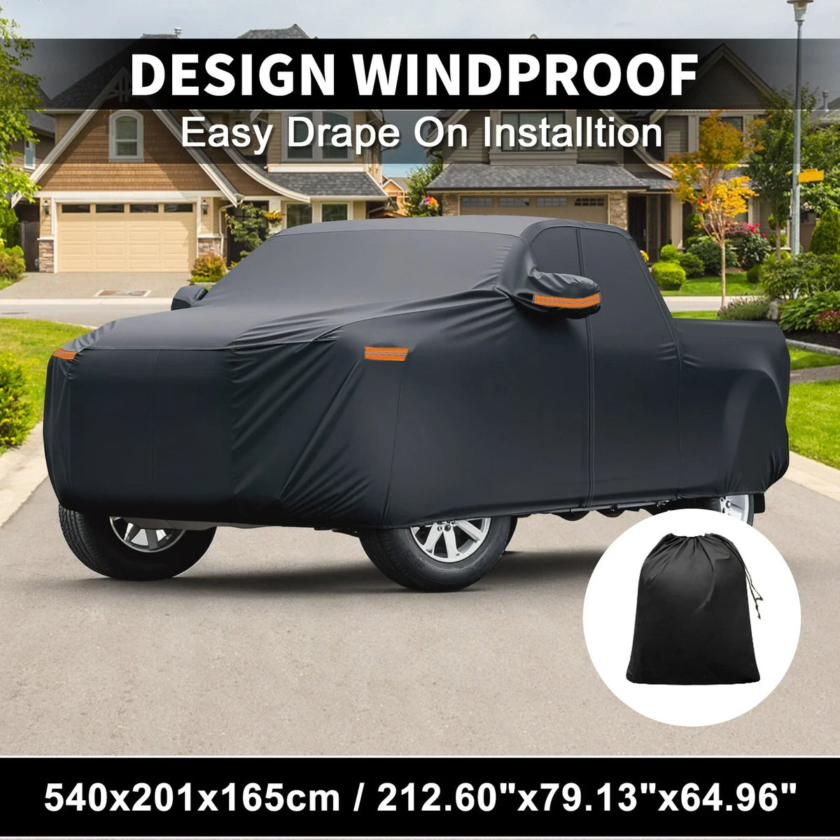 Waterproof 210D-PU Car Cover for Ford Ranger (2011–2023)