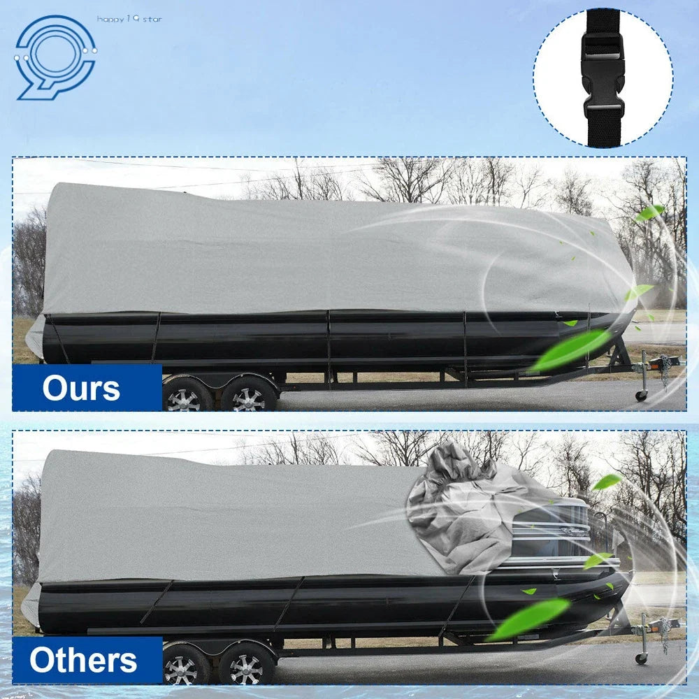 17-20FT & 21-24FT Pontoon Boat Cover - Waterproof & UV Resistant (2017-2020)