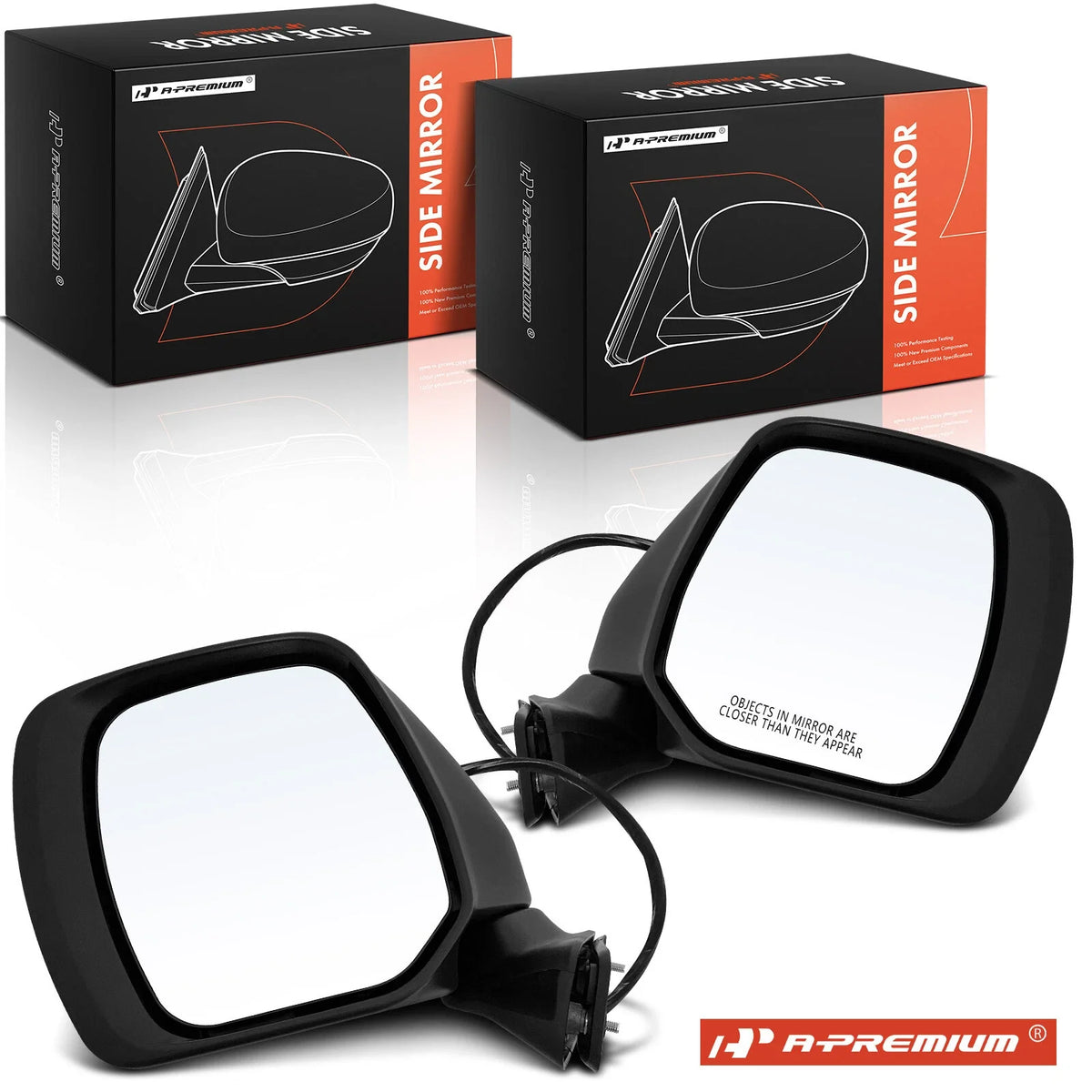 Pair Power Mirrors with Manual Fold for Nissan Quest (2011–2017)