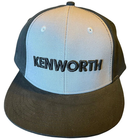 Flatbill Cap - Stretch Chino for Kenworth Trucks (Black/Gray)